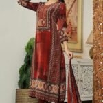 Maroon Printed Kurta Set with Dupatta – m-xxl Fabric -muslin