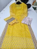 Beautiful kurti pant dupatta set in Premium kotadoriya*with kotadoriya dupatta - Image 9