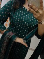 Beautiful pure cotton kurti pant dupatta set💗 - Image 2