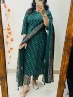 Beautiful pure cotton kurti pant dupatta set💗 - Image 9