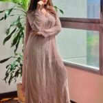 RUNNING WEAR TRENDING FAUX GEORGETTE TOP COTTON THREAD EMBROIDERED WORK AND WORK PLAZO WITH DUPATTA