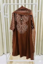 Bandhej Print kurta set   Coffe color , or brown - Image 4