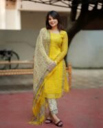 Beautiful kurti pant dupatta set in Premium kotadoriya*with kotadoriya dupatta - Image 3