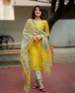 Beautiful kurti pant dupatta set in Premium kotadoriya*with kotadoriya dupatta - Image 4